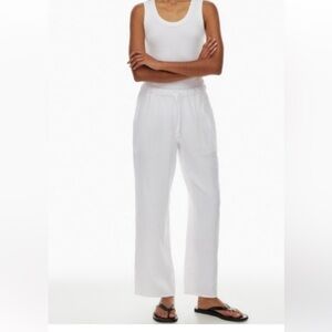 Aritzia Little Moon Sail Pant Organic Cotton Gauze White sz 2XS